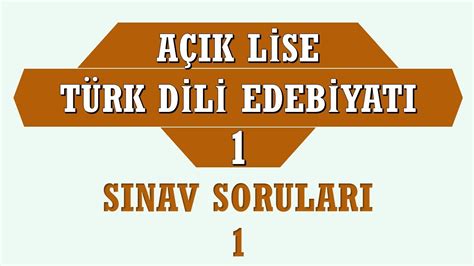 açık lise türk edebiyatı 3 test